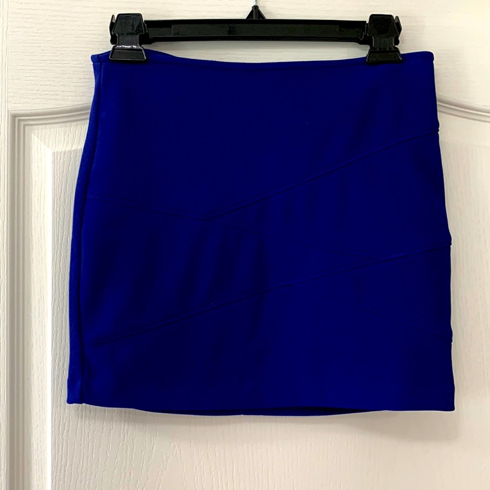 Forever 21 Royal Blue Stretch Mini Skirt size Small